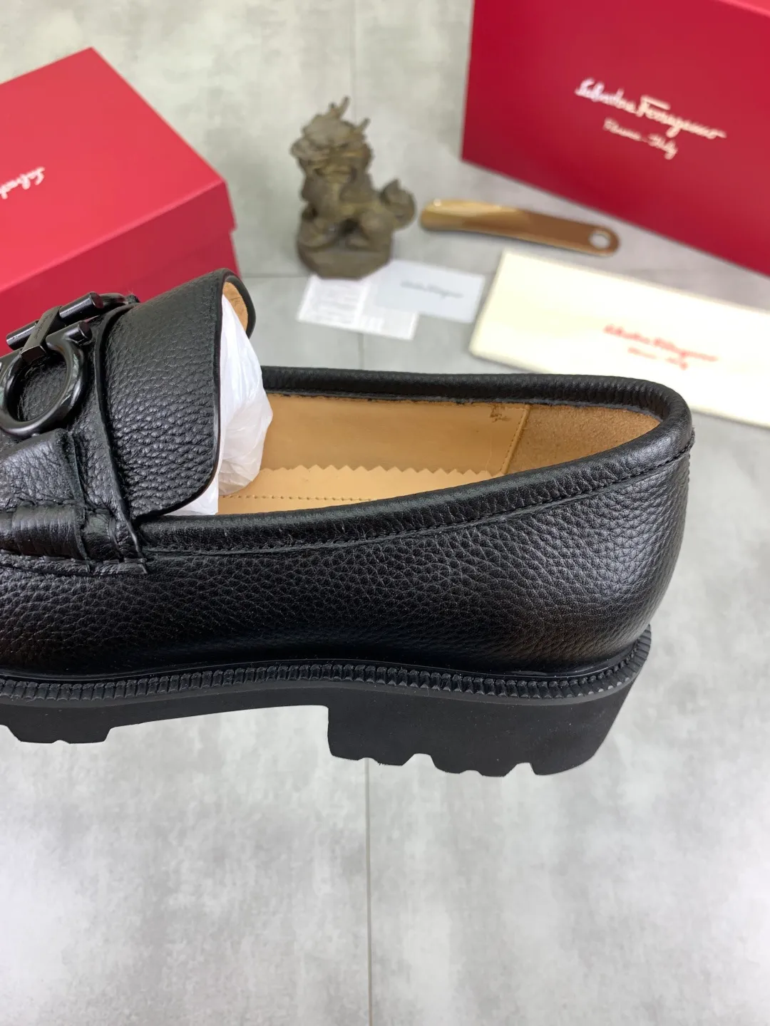 Men's men's shoes 💰P542 new high quality [Ferragamo/Ferragamo] latest model original imported calfskin, imported cowhide lining + original luxury metal buckle + original combination outsole Comparison without pressure Code number: 38-44 (45 customized)